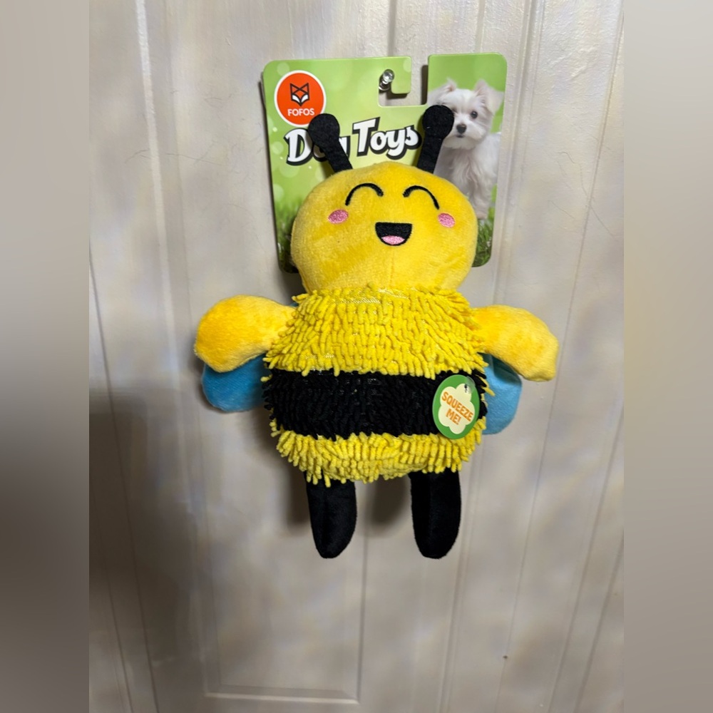 FOFOS Brand New Bee 🐝 10” Dog  Toy-  Very Solf  Clinker &Squeaker